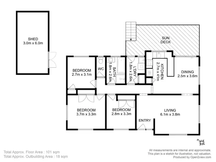 Floorplan of Homely house listing, 28 Sunhaven Court, Midway Point TAS 7171