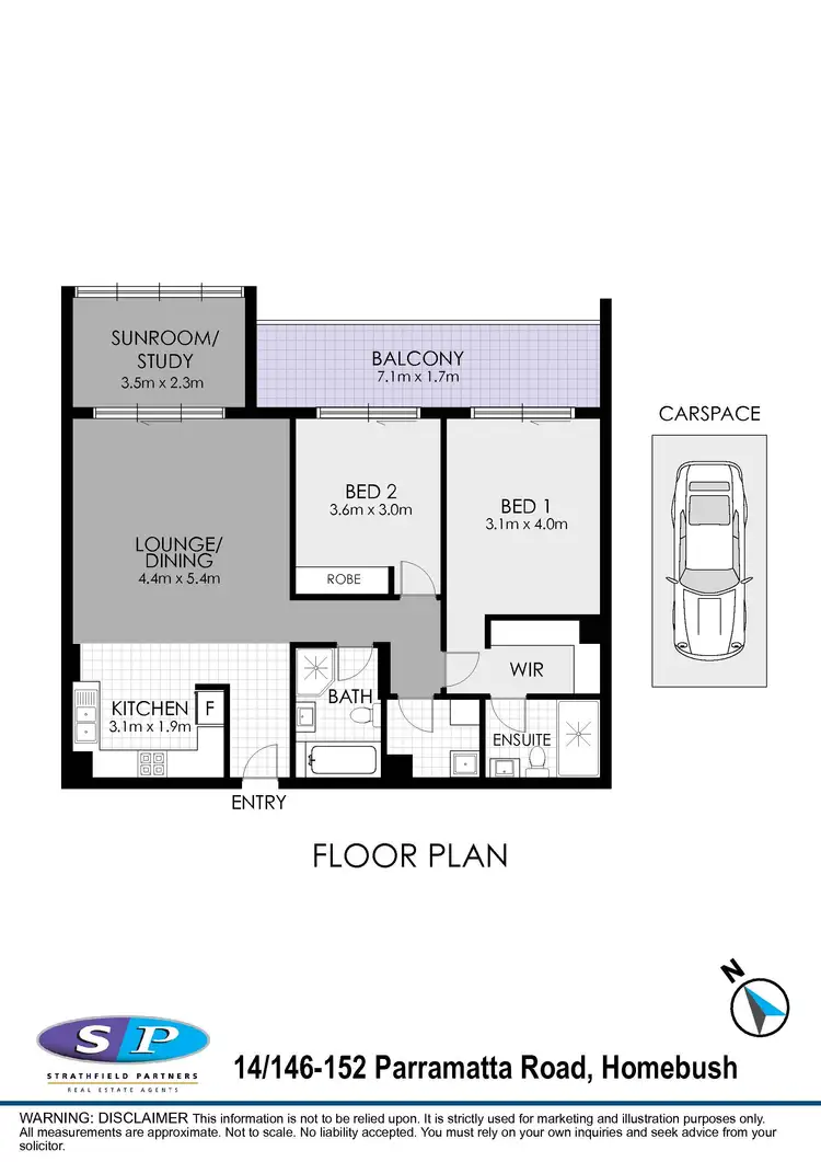 Floorplan of Homely apartment listing, 14/146-152 Parramatta Road, Homebush NSW 2140