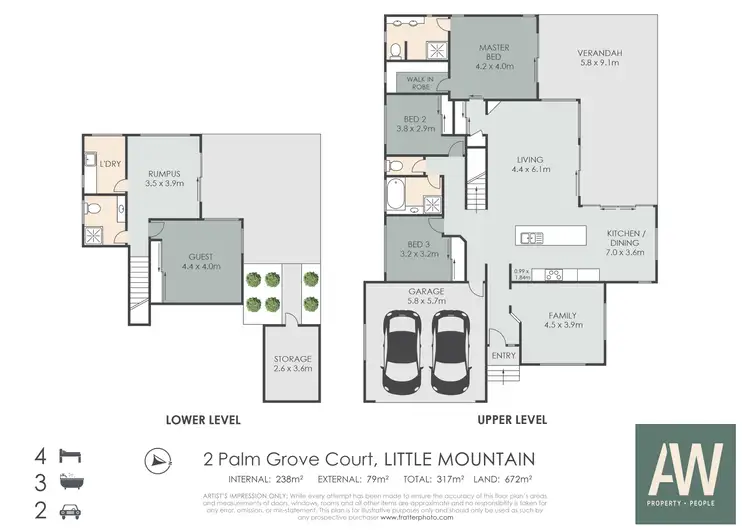 Floorplan of Homely house listing, 2 Palm Grove Court, Little Mountain QLD 4551