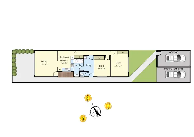 Floorplan of Homely unit listing, 2/107 Dandenong Road East, Frankston VIC 3199