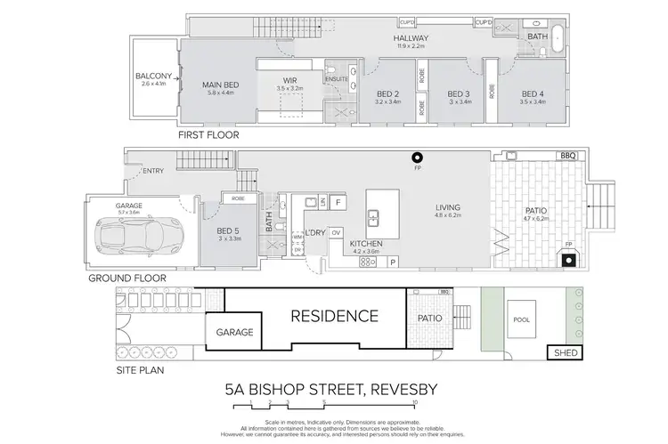 Floorplan of Homely semi-detached listing, 5A Bishop Street, Revesby NSW 2212
