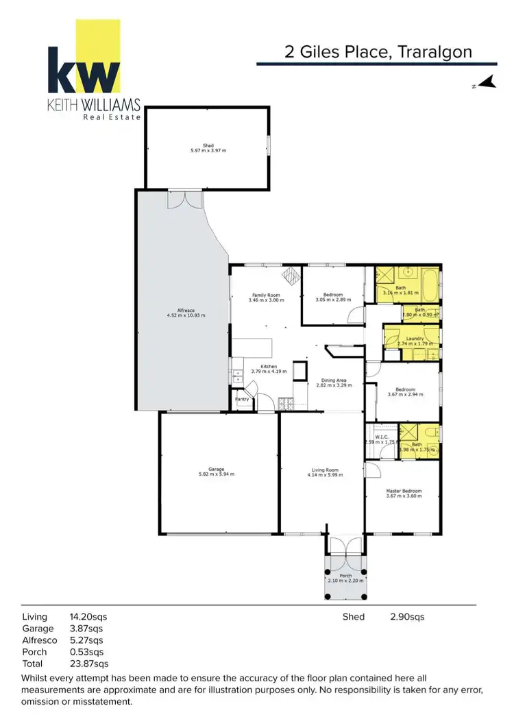 Floorplan of Homely house listing, 2 Giles Place, Traralgon VIC 3844