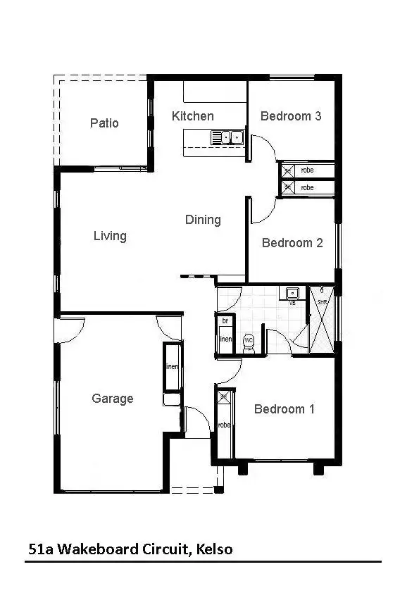 Floorplan of Homely house listing, 51A Wakeboard Circuit, Kelso QLD 4815