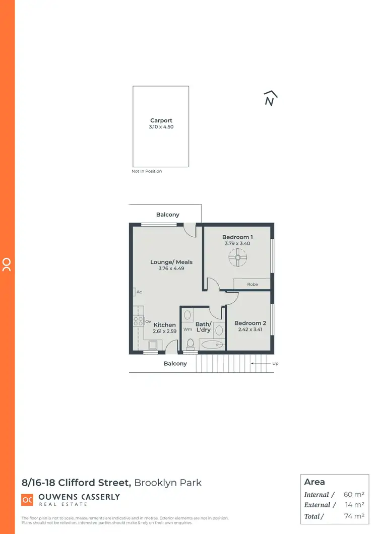 Floorplan of Homely unit listing, 8/16-18 Clifford Street, Brooklyn Park SA 5032