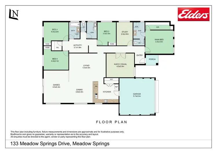 Floorplan of Homely house listing, 133 Meadow Springs Drive, Meadow Springs WA 6210
