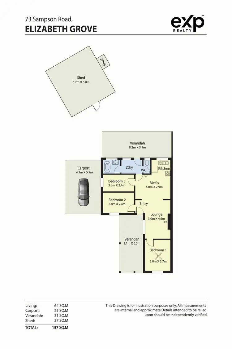 Floorplan of Homely house listing, 73 Sampson Road, Elizabeth Grove SA 5112