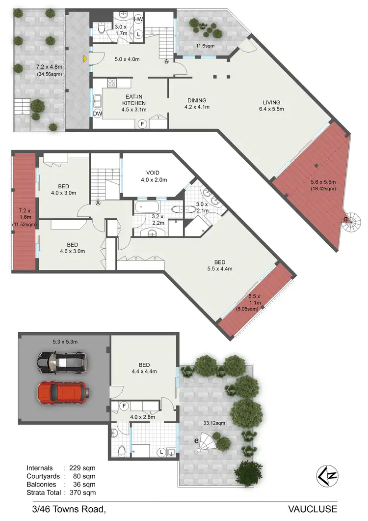 Floorplan of Homely apartment listing, 3/46 Towns Road, Vaucluse NSW 2030