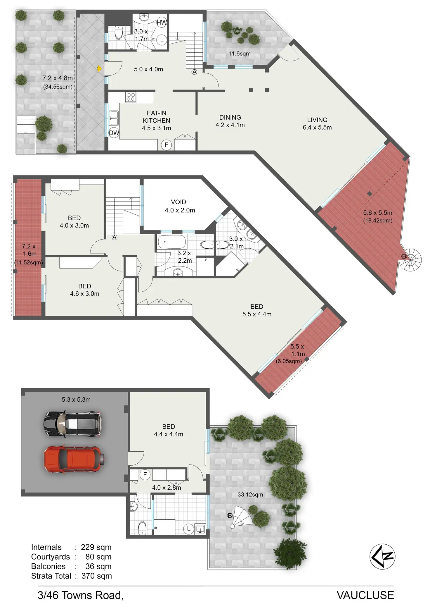 Floorplan of Homely apartment listing, 3/46 Towns Road, Vaucluse NSW 2030