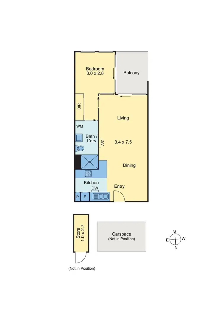 Floorplan of Homely apartment listing, 608/10 Trenerry Crescent, Abbotsford VIC 3067