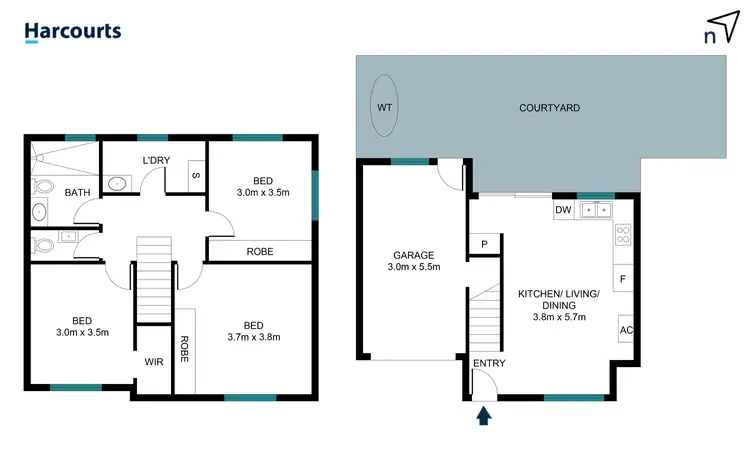 Floorplan of Homely townhouse listing, 2/28 Marsden Street, Shortland NSW 2307