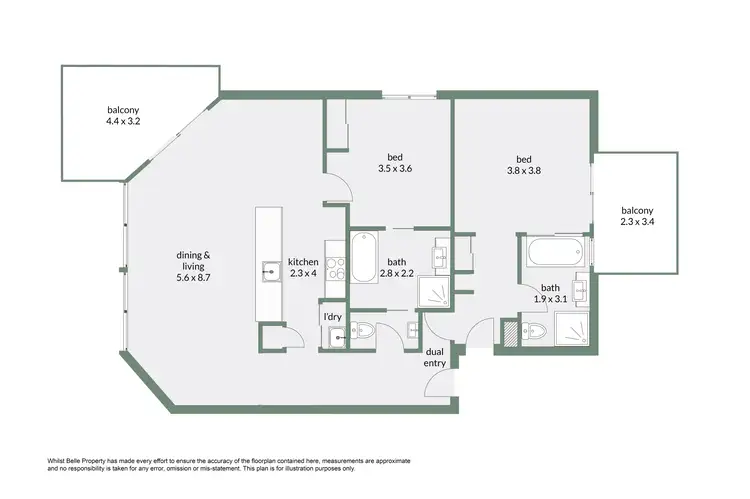 Floorplan of Homely apartment listing, 516/49-63 Williams Esplanade, Palm Cove QLD 4879