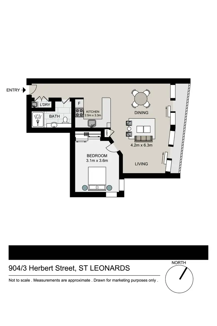 Floorplan of Homely apartment listing, 904/3 Herbert Street, St Leonards NSW 2065