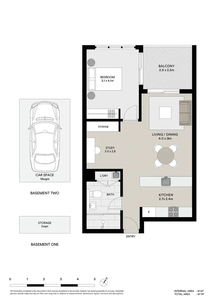 Floorplan of Homely apartment listing, A4205/1 Hamilton Crescent, Ryde NSW 2112