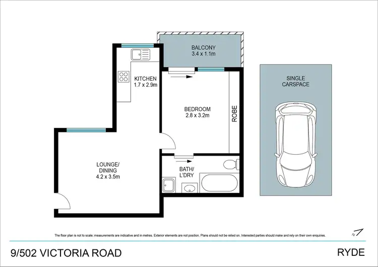 Floorplan of Homely apartment listing, 9/502 Victoria Road, Ryde NSW 2112