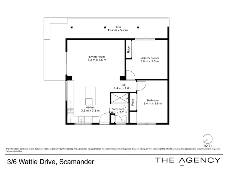 Floorplan of Homely unit listing, 3/6 Wattle Drive, Scamander TAS 7215