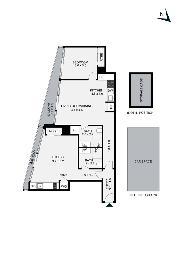 Floorplan of Homely apartment listing, 2312/100 Harbour Esplanade, Docklands VIC 3008