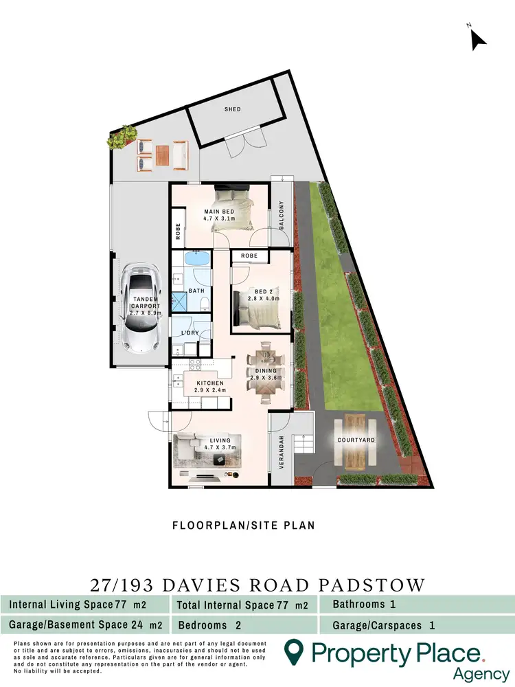 Floorplan of Homely villa listing, 27/193 Davies Road, Padstow NSW 2211