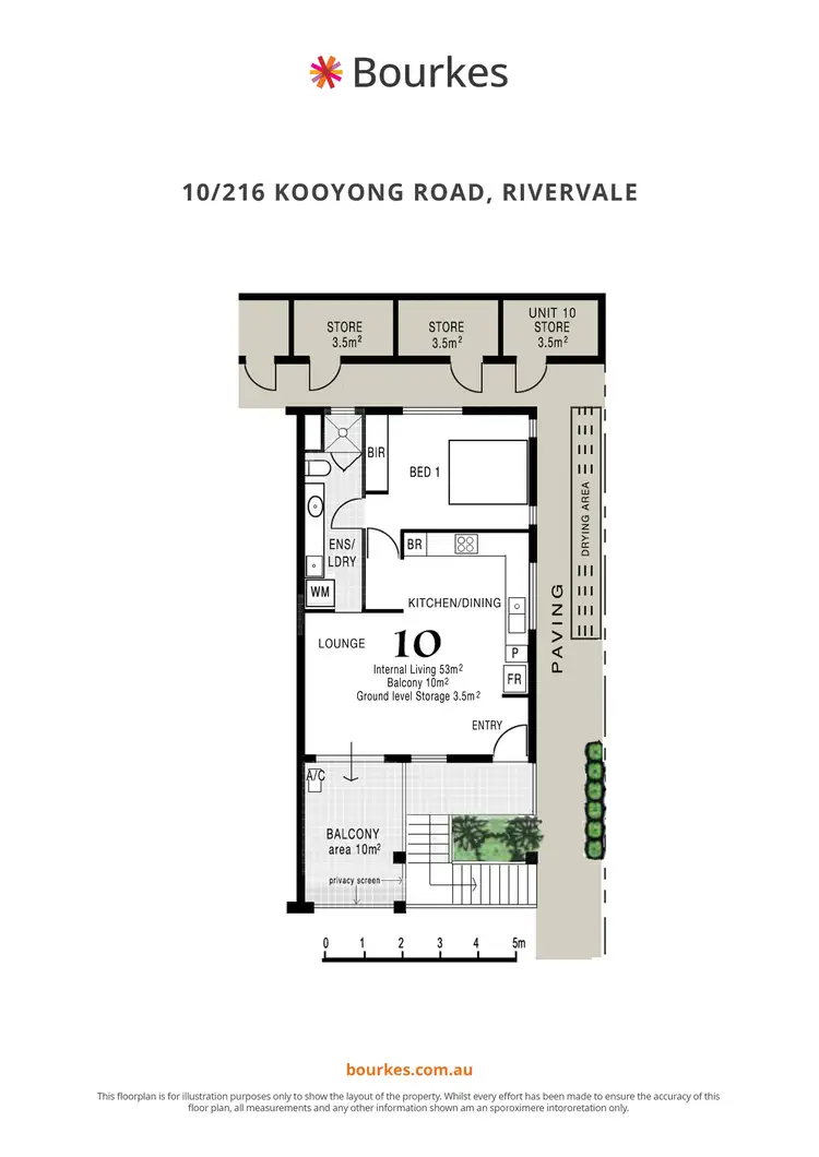 Floorplan of Homely unit listing, 10/216 Kooyong Road, Rivervale WA 6103