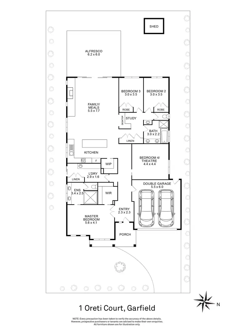 Floorplan of Homely house listing, 1 Oreti Court, Garfield VIC 3814