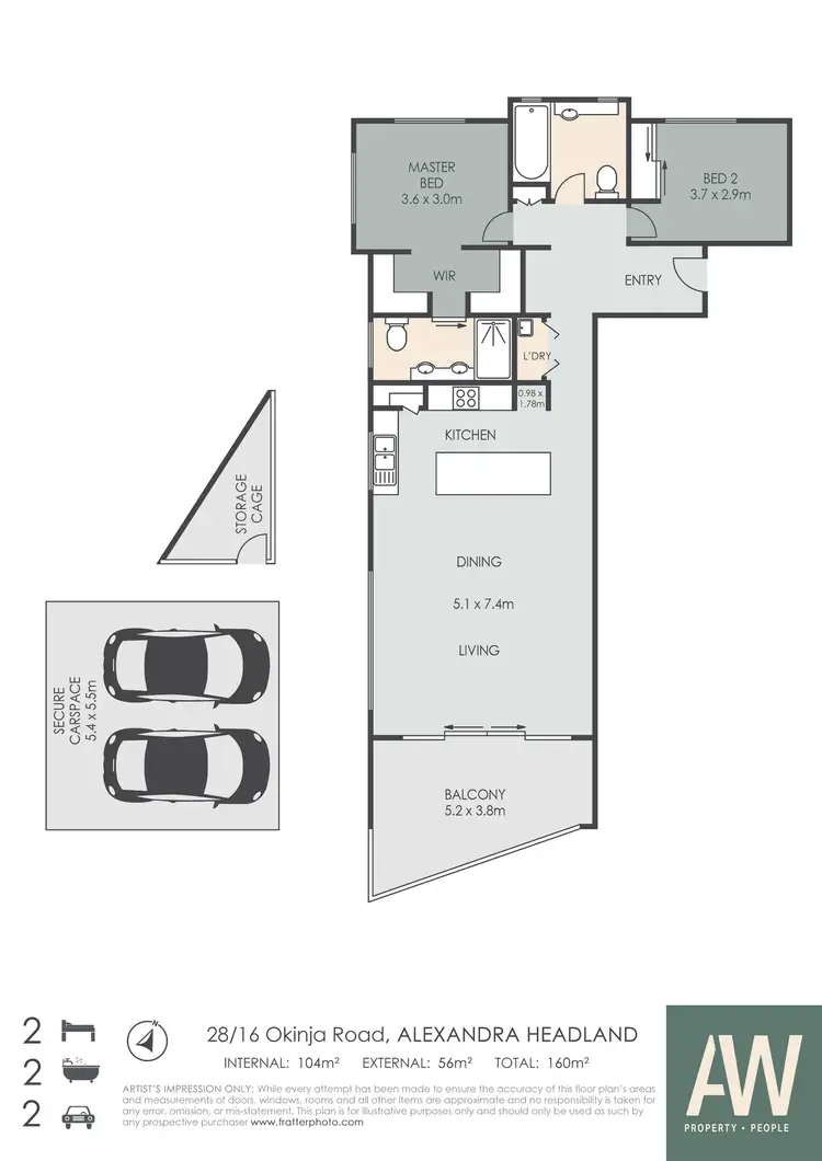 Floorplan of Homely unit listing, 28/16 Okinja Road, Alexandra Headland QLD 4572
