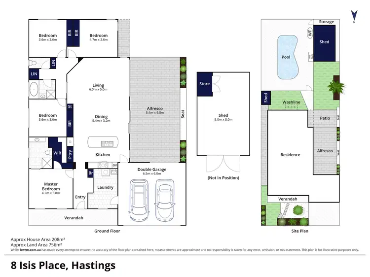 Floorplan of Homely house listing, 8 Isis Place, Hastings VIC 3915