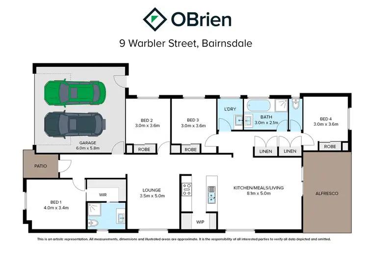 Floorplan of Homely house listing, 9 Warbler Street, Bairnsdale VIC 3875