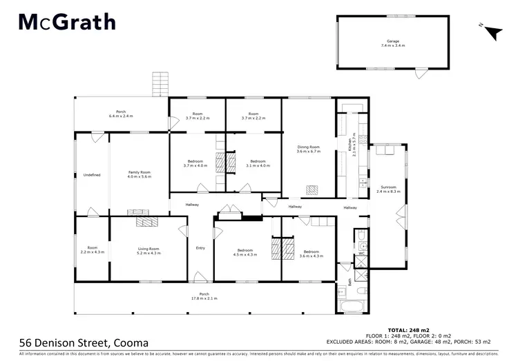Floorplan of Homely house listing, 56 Denison Street, Cooma NSW 2630