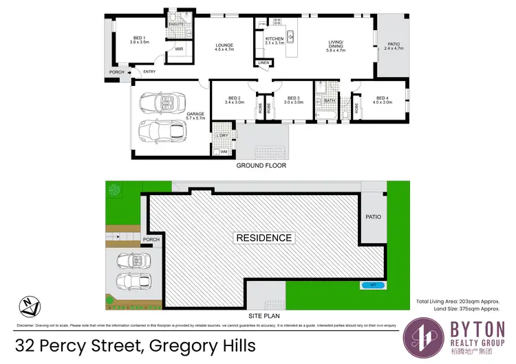 Floorplan of Homely house listing, 32 Percy Street, Gregory Hills NSW 2557