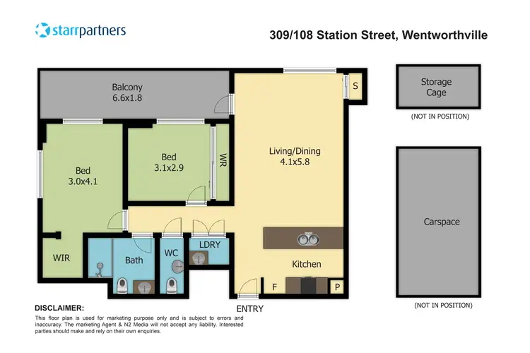 Floorplan of Homely apartment listing, 309/108 Station Street, Wentworthville NSW 2145