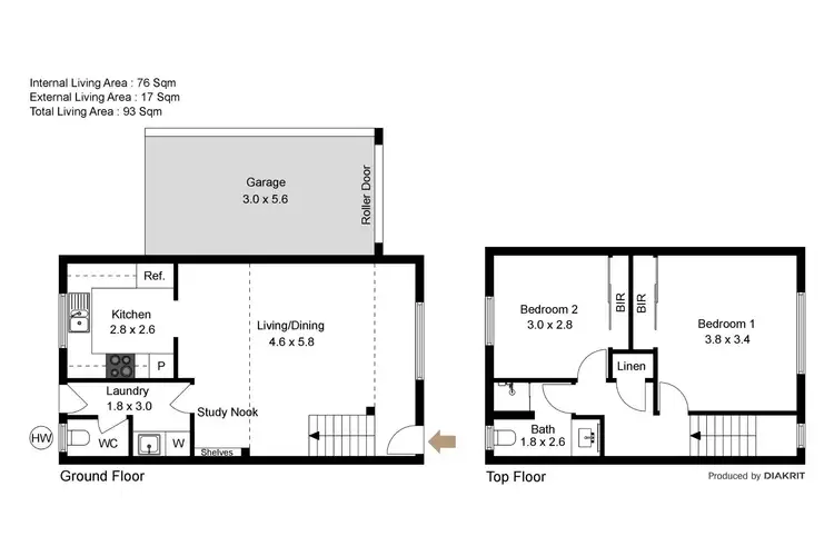Floorplan of Homely townhouse listing, 12/15 Bourke Street, Waterford West QLD 4133