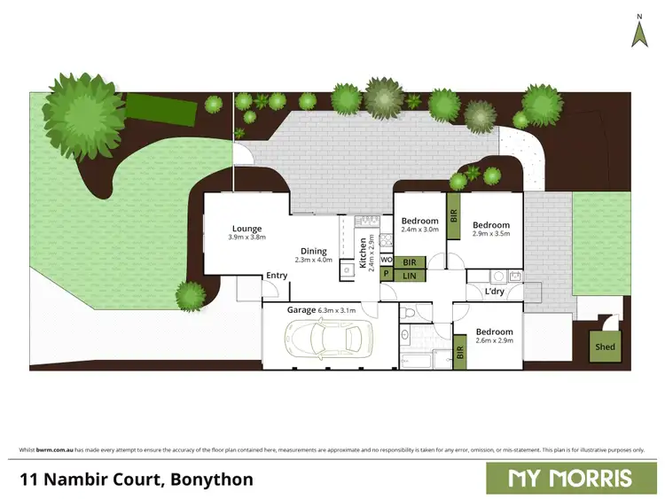 Floorplan of Homely house listing, 11 Nambir Court, Bonython ACT 2905