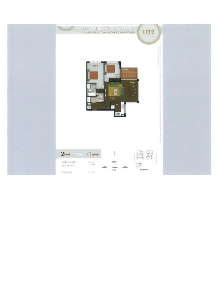 Floorplan of Homely apartment listing, 32/3-13 Bundarra Avenue, Wahroonga NSW 2076