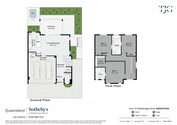 Floorplan of Homely apartment listing, 13/10-12 Bainbridge Street, Ormiston QLD 4160
