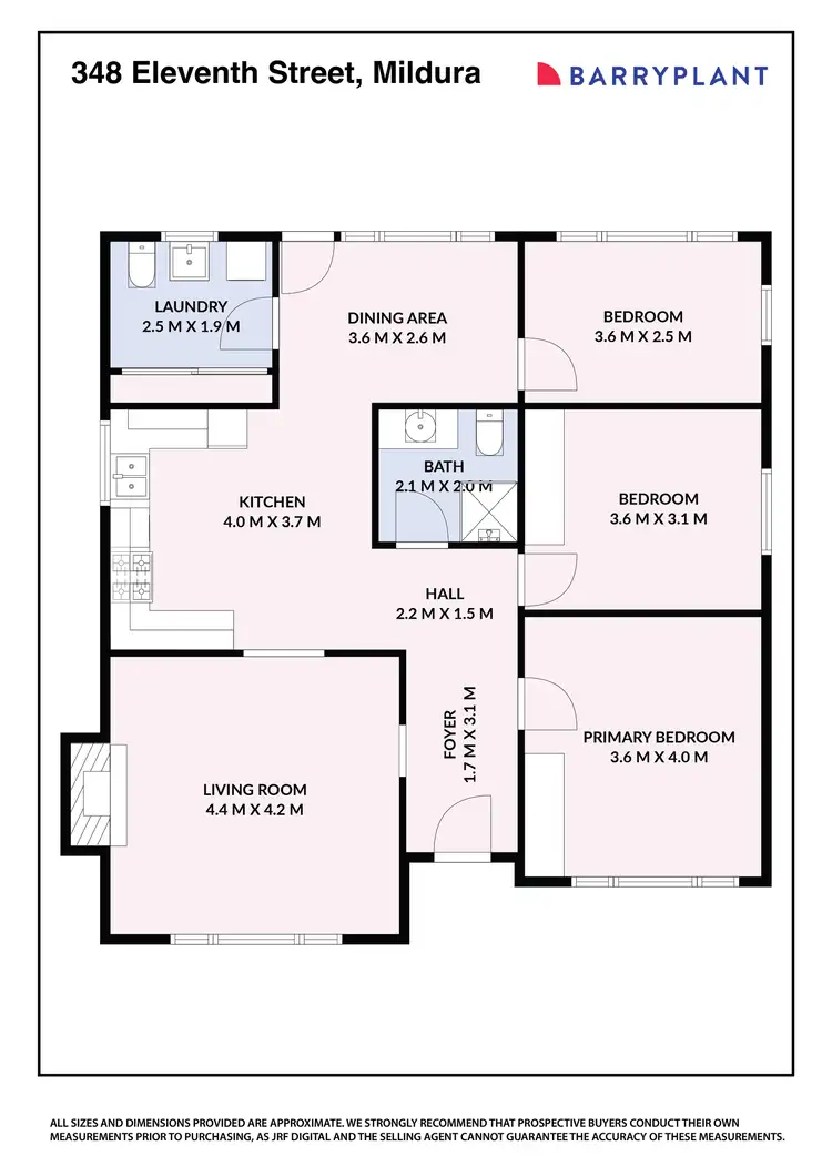 Floorplan of Homely house listing, 348 Eleventh Street, Mildura VIC 3500