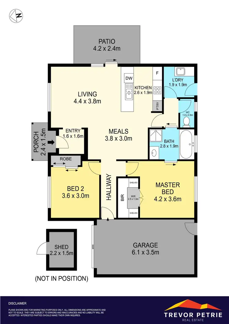 Floorplan of Homely unit listing, 1/9 Form Street, Wendouree VIC 3355