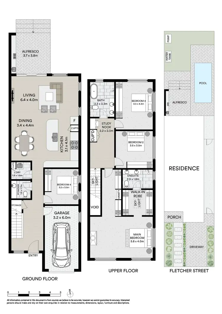 Floorplan of Homely semi-detached listing, 3a Fletcher Street, Revesby NSW 2212