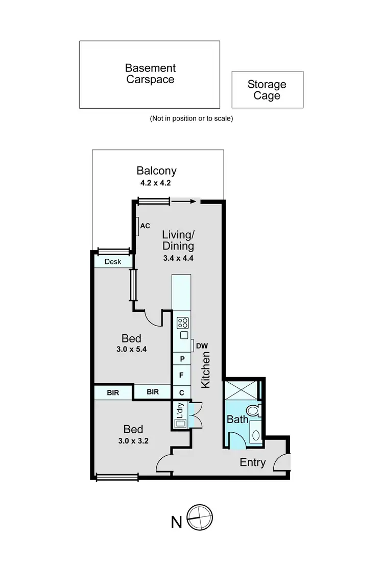 Floorplan of Homely apartment listing, 208/83 Drummond Street, Oakleigh VIC 3166