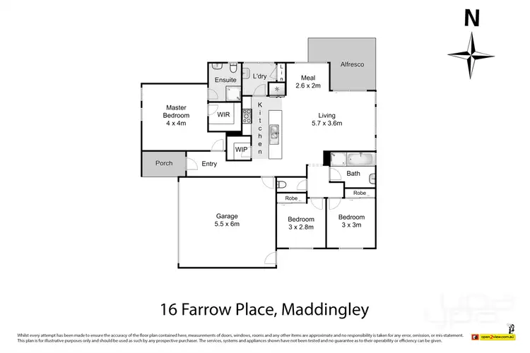 Floorplan of Homely house listing, 16 Farrow Place, Maddingley VIC 3340