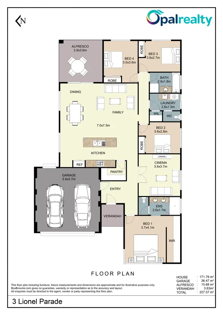 Floorplan of Homely house listing, 3 Lionel Parade, Baldivis WA 6171