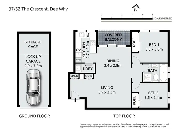 Floorplan of Homely apartment listing, 37/52-56 The Crescent, Dee Why NSW 2099