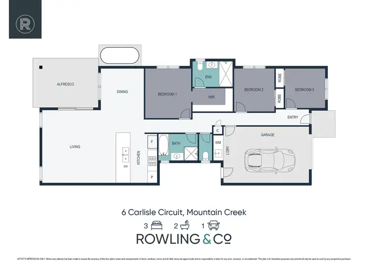 Floorplan of Homely house listing, 6 Carlisle Circuit, Mountain Creek QLD 4557