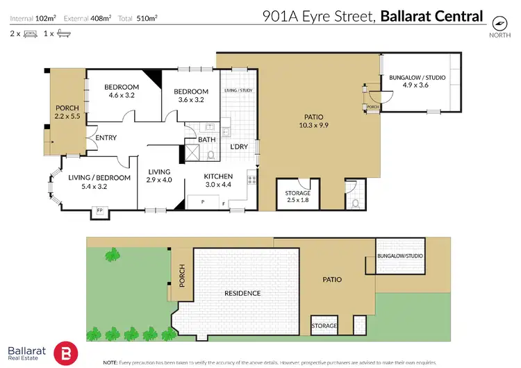 Floorplan of Homely house listing, 901A Eyre Street, Ballarat Central VIC 3350