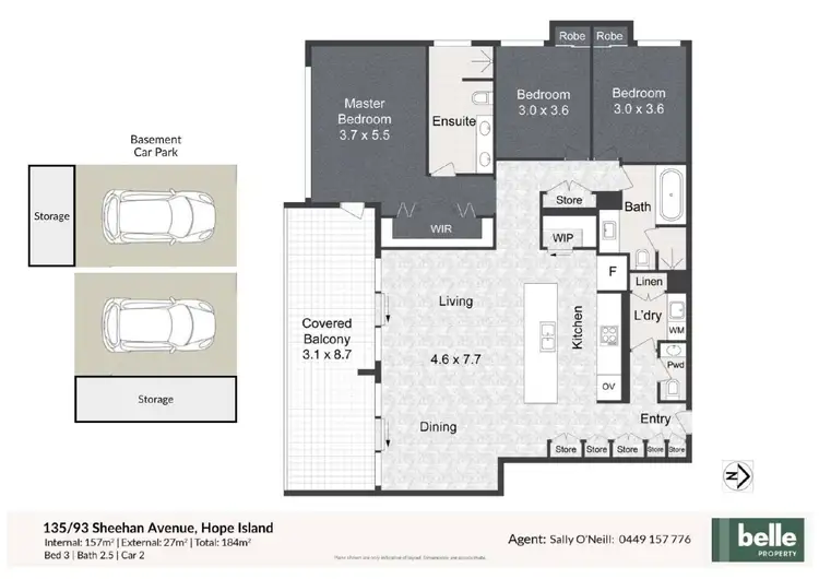 Floorplan of Homely apartment listing, 135/93 Sheehan Avenue, Hope Island QLD 4212