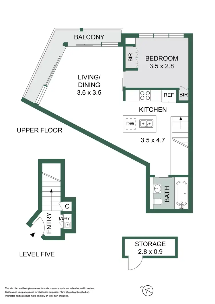 Floorplan of Homely apartment listing, 504/47 Cooper Street, Surry Hills NSW 2010