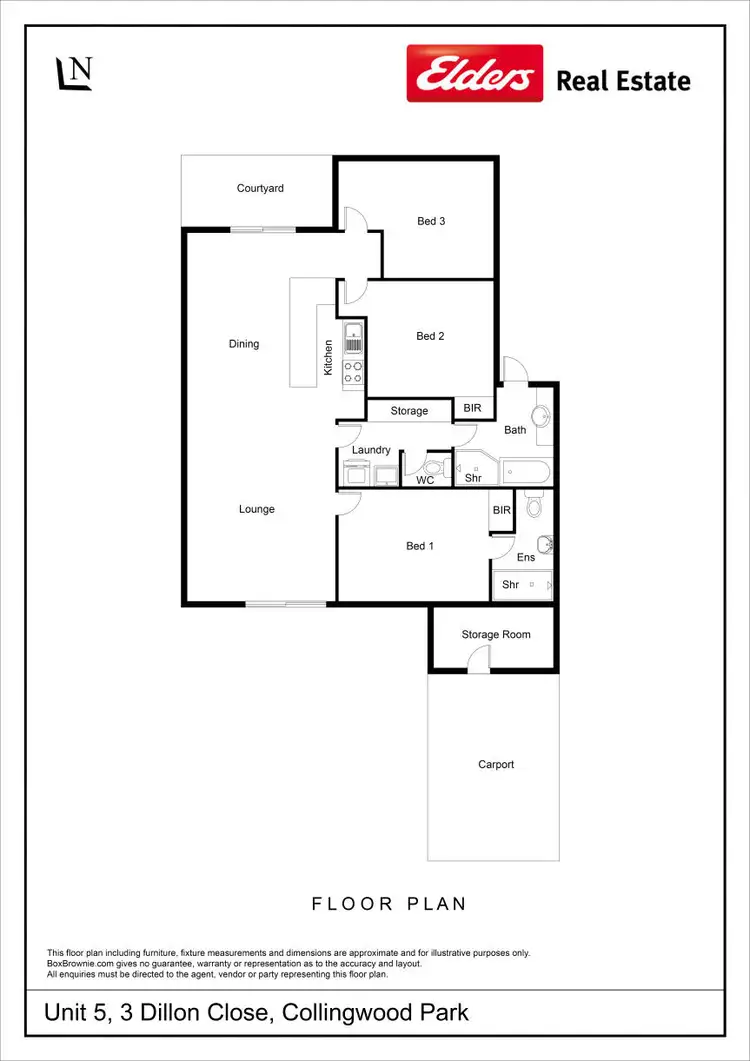 Floorplan of Homely unit listing, 5/3 Dillon Close, Collingwood Park WA 6330