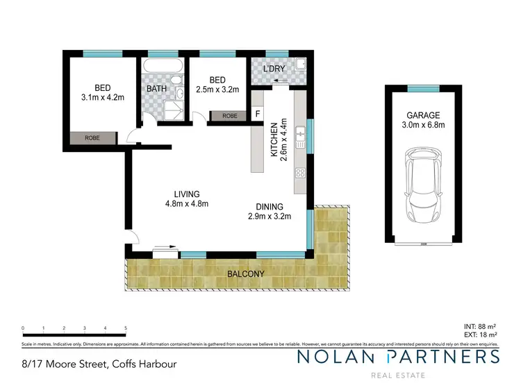 Floorplan of Homely unit listing, 8/17 Moore Street, Coffs Harbour NSW 2450