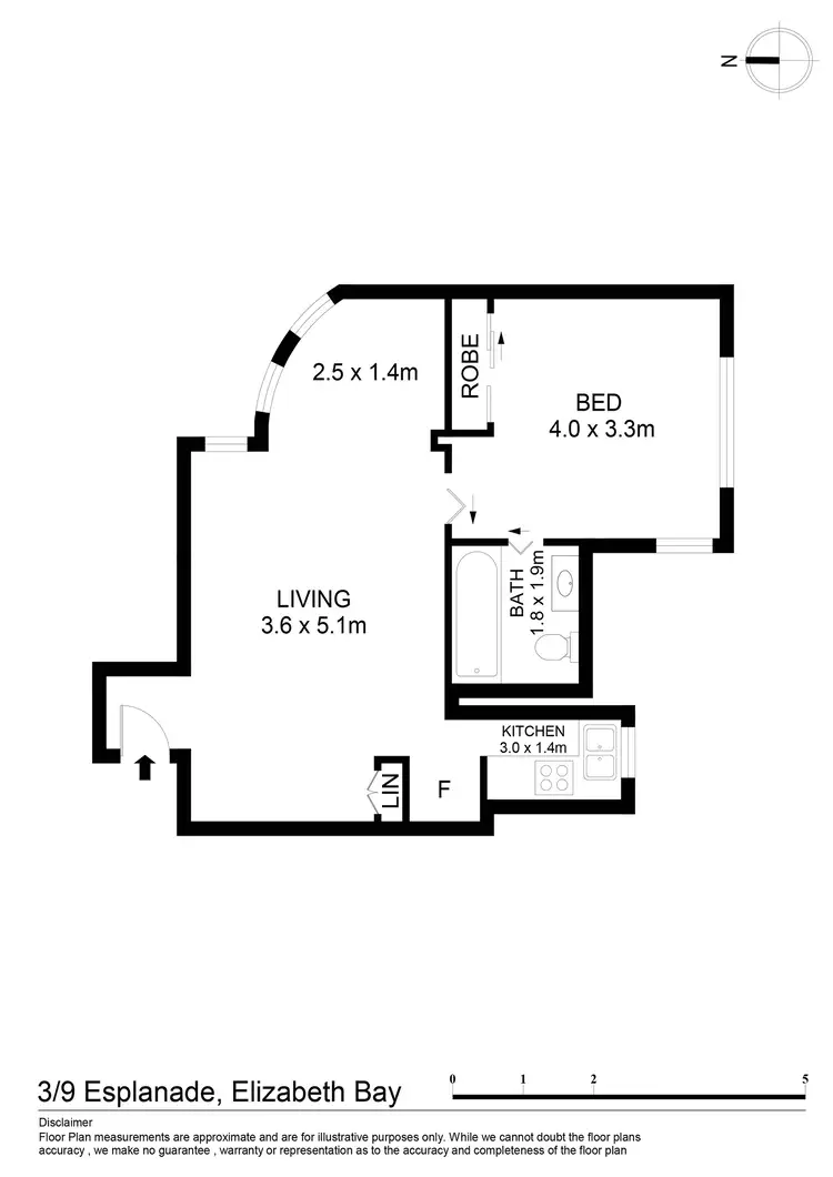 Floorplan of Homely apartment listing, 3/9 Esplanade, Elizabeth Bay NSW 2011
