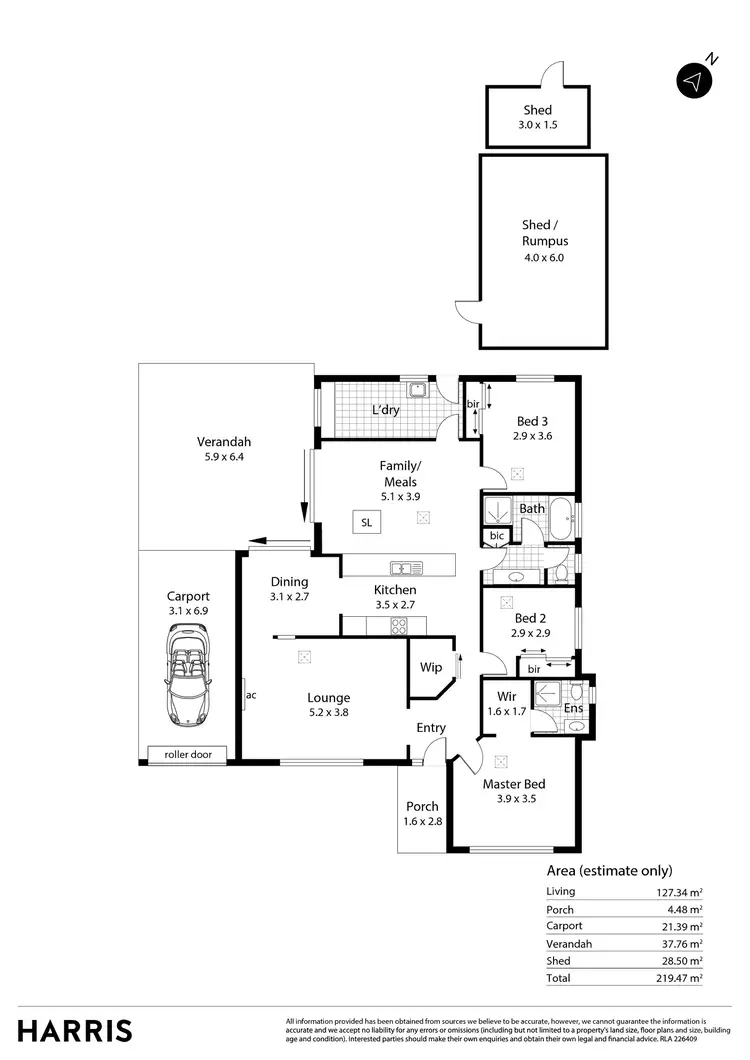 Floorplan of Homely house listing, 8 Galloway Avenue, Salisbury East SA 5109