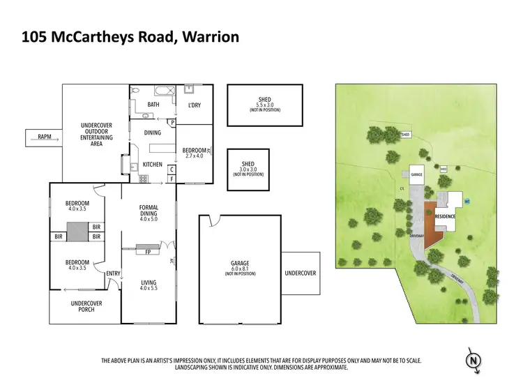 Floorplan of Homely rural property listing, 105 Mccarthys Road, Warrion VIC 3249