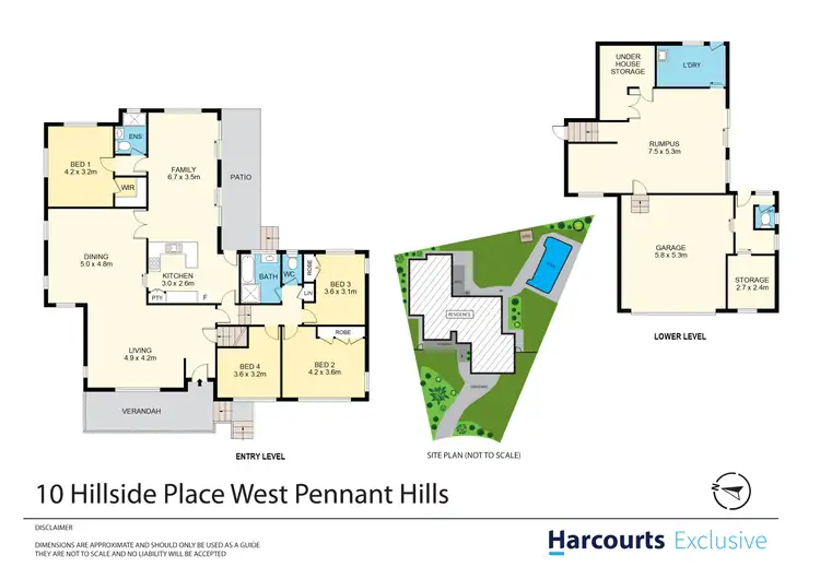 Floorplan of Homely house listing, 10 Hillside Place, West Pennant Hills NSW 2125